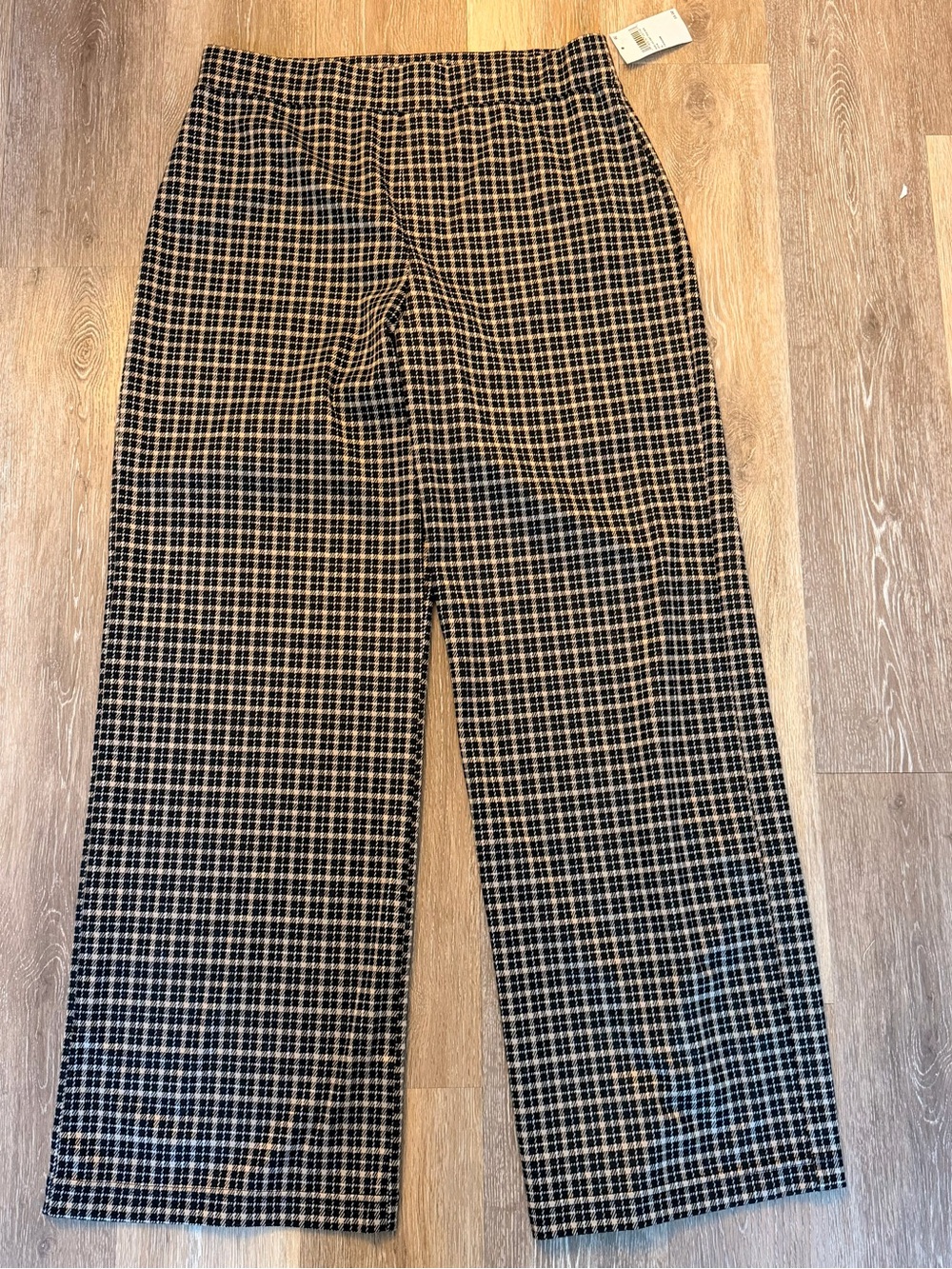 NWT Standard Surplus Plaid Wide Leg Knit Trouser Pants Brown Black Size XL